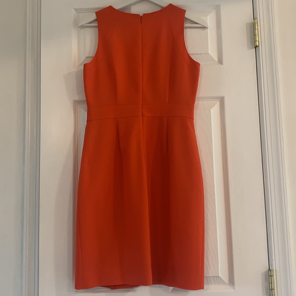 J Crew women’s dress, size 4p, in red/ orange color. - Picture 3 of 5